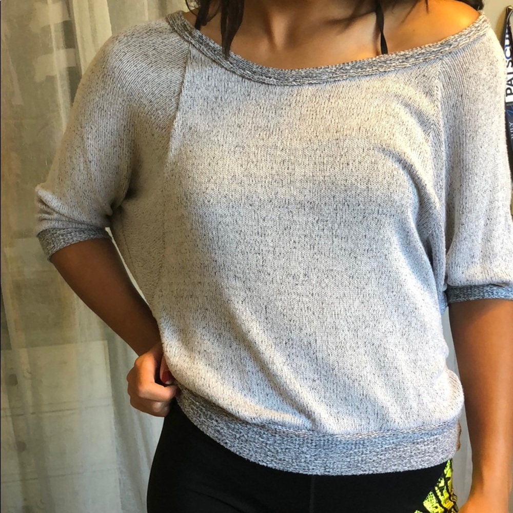 Off the shoulder slouchy sweater